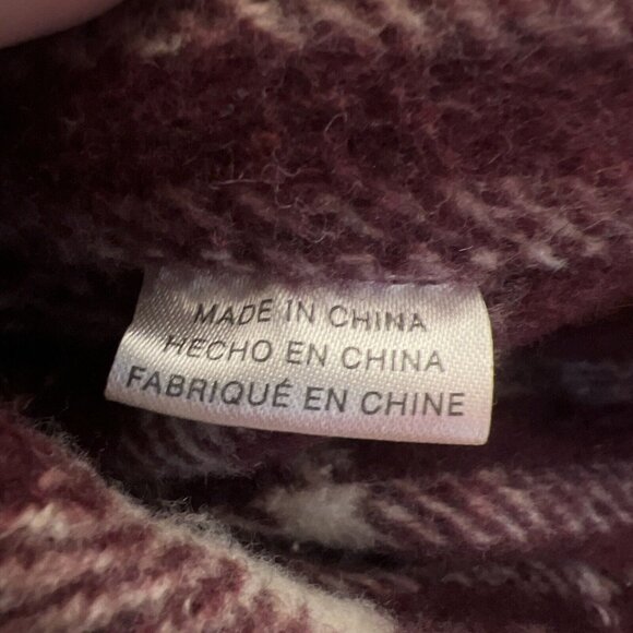 We are the Superlative Conspiracy WESC Shacket Purple Cream Plaid Shirt Jacket - Picture 8 of 11